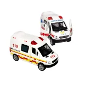 (店+)【888便利購】1:36 聲光迴力台灣119救護車（合金版/前後車門可開/附電池/聲光音效）
