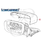 【隆升實業Volvo / SAAB汽車零件】XC60 2009-2013後視鏡外蓋 霧銀 素材 碳纖維 LSVB175