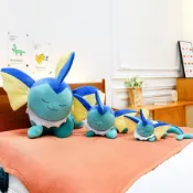 【台灣出貨】寶可夢水伊布 Sleeping Vaporeon 睡覺款毛絨公仔 神奇寶貝玩偶 伊布家族 柔軟抱枕