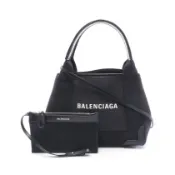 【DOKODEMO】【二手】BALENCIAGA世家 (Balenciaga) 手提包，海軍藍 Cabas XS 2WAY 390346 黑色帆布皮革海軍藍 Cabas XS 女款二手 B