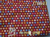 【布的魔法屋】f70041寵物貓咪紅色水玉純棉布料進口布料(拼布布料/拼布材料/手工藝材料, pet cat, polka dot fabric )