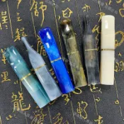 口紅型 方型 樹玉濾嘴 使用各種品牌9mm濾芯 附防塵袋 禮盒牛角煙嘴  象牙白 煙斗 煙嘴 菸嘴 濾嘴 丹尼古特