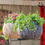 🔥低价🔥吊掛花盆 吊盆 花盆 懸掛式塑膠個性造型藤編吊籃 花盆 吊蘭綠蘿常春藤加厚掛盆1987
