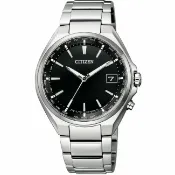 大高雄鐘錶城 CITIZEN 星辰錶 CB1120-50E GENT'S 光動能電波鈦金屬腕表 / 銀*黑 38mm｜樂天領券現折★全館特惠中★指定刷卡回饋10%