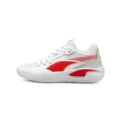 (店+)【PUMA】195660-01 彪馬 Court Rider 1.0 Team 圓頭繫帶 低幫 實戰籃球鞋 男款 白紅