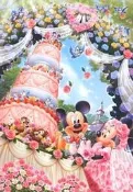 2000-549 絕版2000片日本進口拼圖 迪士尼 米奇米妮 戶外教堂婚禮 結婚蛋糕