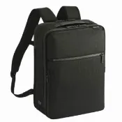 【ACE BAGS＆LUGGAGE】中型 GADGETABLE CB2 經典商務包厚尼龍後背包(黑色 20024)