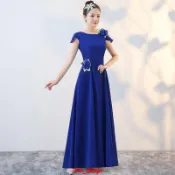 大麥團購合唱服 長裙 大擺裙 大合唱表演服 女成人現代洋裝 長款禮服 舞臺表演服