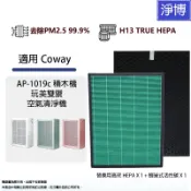 適用 Coway 格威 AP-1019c 積木機 玩美雙禦空氣清淨機 替換用HEPA+活性碳濾網心耗材