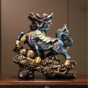 招財擺件 麒麟擺件 玉麒麟 鎮宅擺件 開運擺飾 招財擺飾 玄關擺飾 客廳辦公室 居家旺宅 開業送禮 台灣出貨