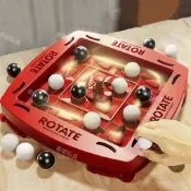 🎉台灣現貨🎉四連旋轉棋 兒童軌道邏輯旋轉棋 四連棋益智桌遊