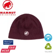 悠遊山水戶外生活館 【MAMMUT 長毛象 Sublime Beanie 刺繡LOGO保暖針織羊毛帽《葡萄酒紅》】1191-01542/毛帽/保暖帽