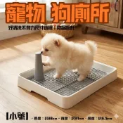 (店+)【Kao jing 高精】寵物尿盆 狗尿盆 小款(寵物訓練廁所 帶立柱 防濺水 易拆洗)