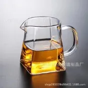【品質保證】四方公道杯加厚玻璃耐熱透明泡茶過濾功夫茶具茶海分茶器茶漏套裝日式茶具 家用茶具 簡約茶具 紫砂茶具