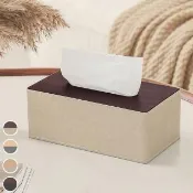 【巴芙洛】北歐高級PU皮革 面紙盒(面紙盒/ 加大/辦公室用品/紙巾盒/衛生紙/浴室面紙盒/禮物)