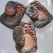 【收藏之家】硯臺澄泥硯硯臺四大名硯文房四寶筆墨紙硯帶蓋窯變色龍鳳呈祥