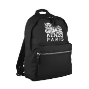 【KENZO】KENZO 快樂老虎刺繡圖騰後背包(黑)