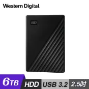 【三井3C購物網】【WD 威騰】My Passport 6TB 2.5吋外接行動硬碟 黑色