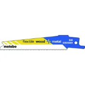 (店+)【metabo 美達寶】木材+金屬軍刀鋸片 100/ 1.4 / 1.8mm S522BEF 5支/卡(628266000)
