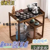 (店+)免稅免運  竹製移動茶車 茶桌 移動式茶几 泡茶桌椅組 移動茶桌 功夫茶桌 茶水置物架 泡茶臺 泡茶車