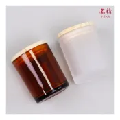 (店+)【Kao jing 高精】木蓋蠟燭玻璃杯 玻璃杯 玻璃罐 香氛蠟燭杯 蠟燭 香薰蠟燭 擴香瓶 香氛蠟燭 精油蠟燭