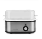 摩可美家 【現貨】nathome北歐歐幕 蒸蛋器 北歐歐慕 煮蛋器自動斷電迷你小家電 蒸蛋器 早餐機家用多功能自動斷電 - 110V-不鏽鋼款/銀色