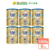 【惠氏 Wyeth】S26金幼兒樂幼兒成長配方奶粉1-3歲1600gx6罐 媽媽好婦幼用品連鎖