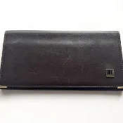 dunhill 深棕色皮革長夾