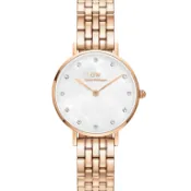 Daniel Wellington 優雅貝殼面玫瑰金不鏽鋼錶帶 DW00100613 28mm DW手錶 台灣公司貨