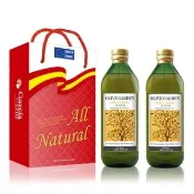 即期品OLIVE GARDEN 橄欖莊園 西班牙特級冷壓初榨特級橄欖油禮盒組1000ml*2入(可生飲/酸價0.25%)