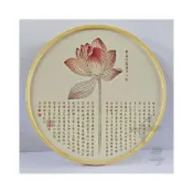 (店+)浮雕心經掛畫 佛堂茶室 牌位供奉壁畫 實木框 立體圖案 荷花 蓮花 乾隆心經 大悲咒 般若波羅蜜多心經裝飾畫