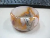 二手舖 NO.6747 天然玉石 菊花玉 菊花石 手環 手鐲 玉環 玉鐲 寬版 把玩件