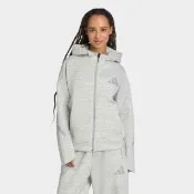 【adidas 愛迪達】外套 女 運動連帽外套 W Z.N.E. PR FZ 灰 JV7146(S3155)