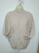 二手　淺咖啡色二件式薄毛料短袖上衣+長袖外衣　【服飾專區】☆流星百寶屋☆