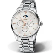 Oris 豪利時 Artelier 藝術家月相盈虧機械腕錶-銀/40mm 0178177294031-0782188