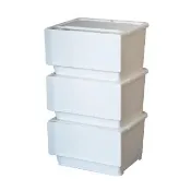 【KEYWAY】聯府磁吸全開式整理箱35L-3入直取式收納箱Q350