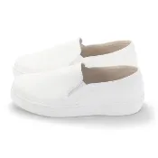 【FUFA Shoes 富發牌】日系素色便鞋-白 FR31(工作鞋/懶人鞋/平底鞋)