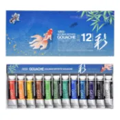 【DOKODEMO】holbein 荷爾拜因不透明水彩顏料水粉日本色[西]夏季15毫升x12色套裝