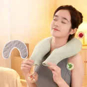 (店+)法蘭絨頸肩熱敷注水袋 U型環繞貼合熱敷（肩頸熱敷袋/頸椎熱水袋/艾草溫灸包/注水暖水袋/草本熱敷袋/暖身護頸/保暖袋）