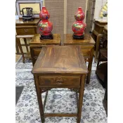 【香川家居】高雄展示廳《太師椅中几 一抽》雞翅木 茶几 玄關架 金雞座 晶洞 聚寶盆 鹽燈 神桌 財位 45*55*70
