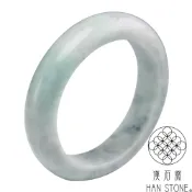 【漢石齋】天然翡翠A貨 手鐲玉鐲 飄花種帶山水墨翠 福 利 品(手圍18.3/版寬15.4mm)
