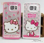 【UNIPRO】韓版 三星 S6 Hello Kitty 凱蒂貓 愛心亮片 液體流沙 手機殼 保護套 KT G920