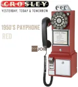 bonJOIE 品味決醒 ::bonJOIE:: Crosley 經典懷舊投幣式復古電話機 (紅色) 復古電話 經典電話 懷舊電話 復古風格 美式鄉村 工業風 設計師款 壁掛電話