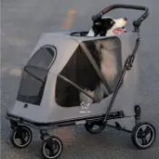 尾巴與生活～【下單就送涼墊！！】『輕便大型寵物推車』老年狗 大型犬 狗狗推車貓咪推車 寵物外出 多寵家庭