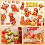 🌸可娜的夢想角落🌸【台南現貨】【2026新年快樂氣球】 新年快樂 鋁箔氣球 元旦場地佈置 會場佈置 新年氣球 春節