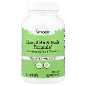 【iHerb】Vitacost, Hair, Skin & Nails Formula Featuring MSM & B Vitamins, 60 Tablets