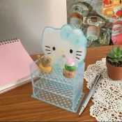 🍧🍨桃園出貨🍧🍨可愛hello kitty 亞克力桌面卡通置物架三層萌粒收納置物架擺件