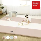 (店+)【design skin】Caring親子好物 韓國兒童摺疊地墊-超厚4cm奶茶色(寶寶爬行 遊戲安全地墊 無臭味)
