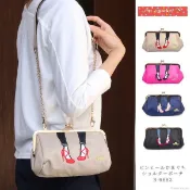 ♡Gracieux♡日本限定Mis Zapatos 厚高跟鞋珠扣美腿包 兩用包 口金包 復古包 斜背包 肩背包 珠扣包