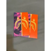 【TACKSTHGOOD】BAPE / A BATHING APE 新年限定 限量 紫迷彩 鯊魚 燙金 紅包袋 WGM